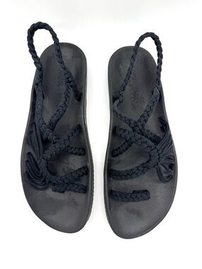 Bokyna Elevate Arch Support Comfort Sandals Black sz US 9 Braided Strap